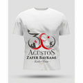 30 Ağustos Zafer Bayramı Baskılı Oversize Bisiklet Yaka T-shirt - Siyah (191132)