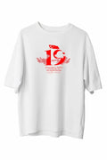 19 Mayıs Atatürk Temalı Gençlik ve Spor Bayramı Bisiklet Yaka T-shirt - Beyaz (191143)