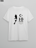 10 Kasım Atatürk Anma Günü Silüet Baskılı Oversize Bisiklet Yaka Tshirt Beyaz