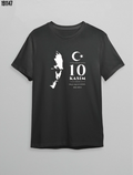 10 Kasım Atatürk Anma Günü Silüet Baskılı Oversize Bisiklet Yaka Tshirt Siyah