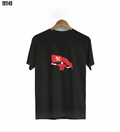 1 Mayıs Emek ve Dayanışma Bayraklı Emekçi Baskılı Bisiklet Yaka Tshirt Siyah