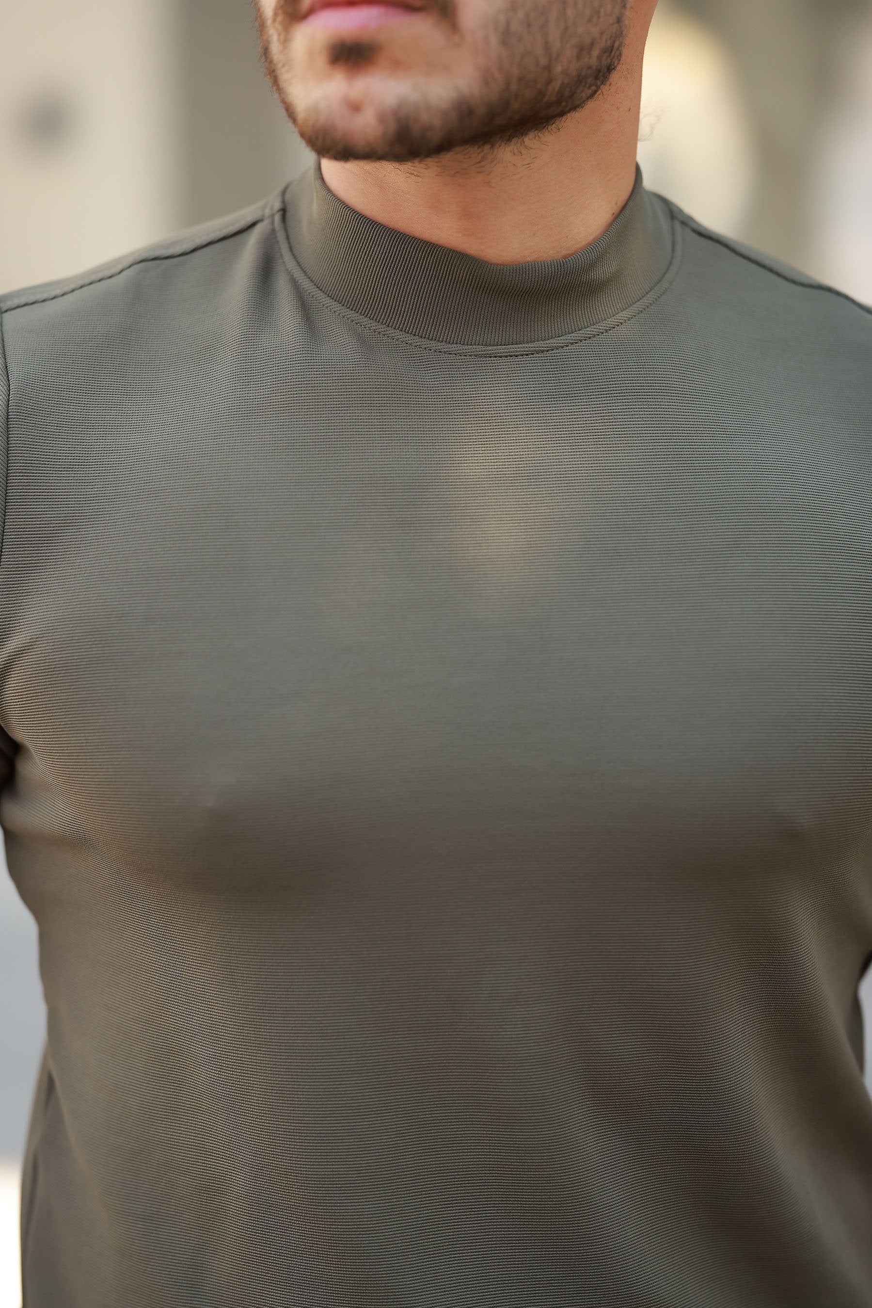 Erkek Yarım Balıkçı Yaka Kısa Kollu T-shirt (166707)