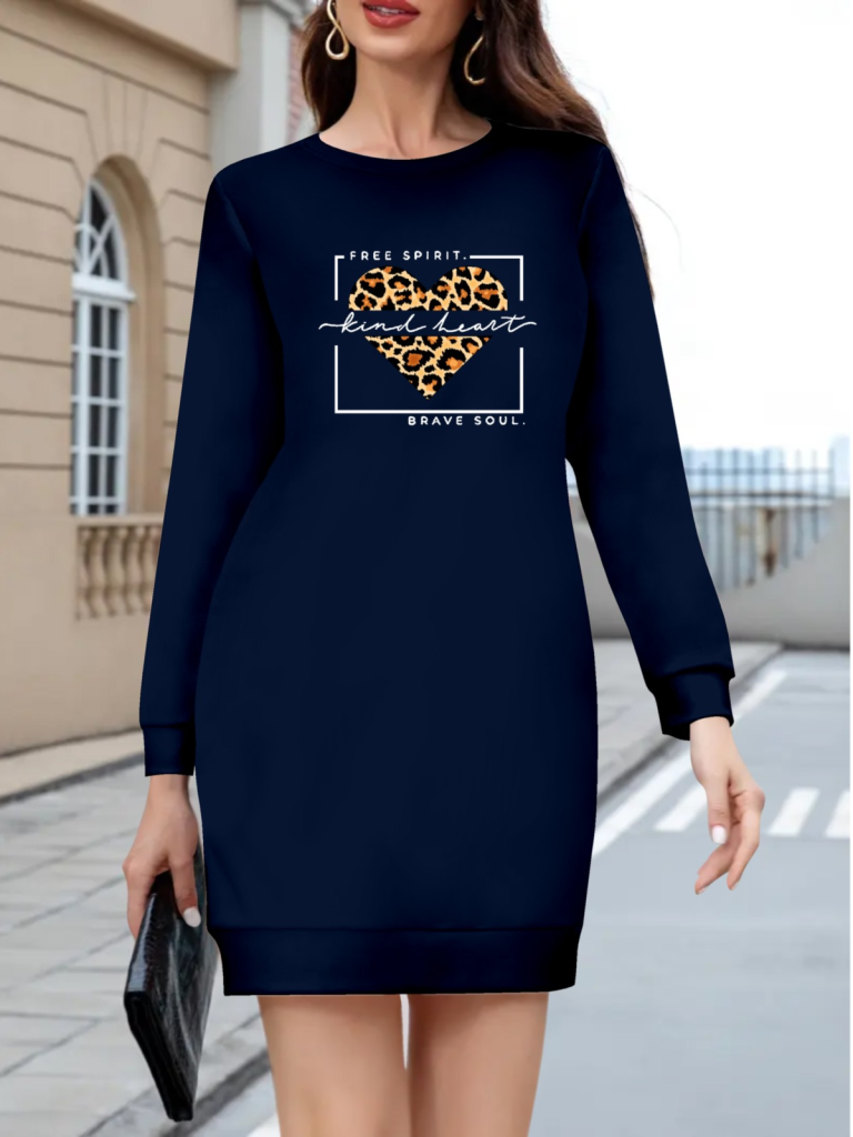 Kadın Uzun Kollu Bisiklet Yaka Desenli Viskon Iki Iplik Bluz (140742)